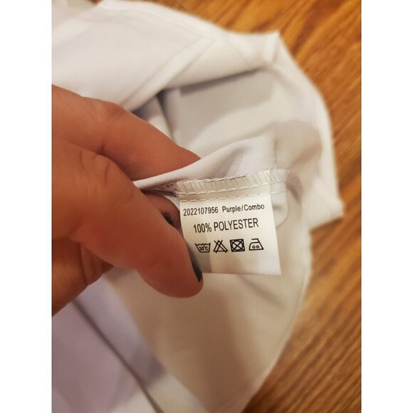 Fashion Nova Men's Size XXL 2XL Button Down Shirt Purple White Ombre Pattern NWT - Picture 4 of 7